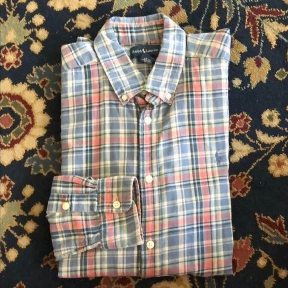 Polo Plaid Button Down Men’s - Picture 1 of 5